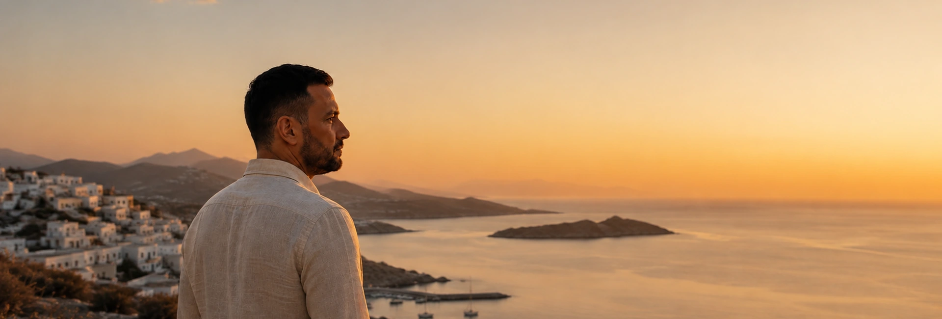 Thameros at a Mediterranean sunset